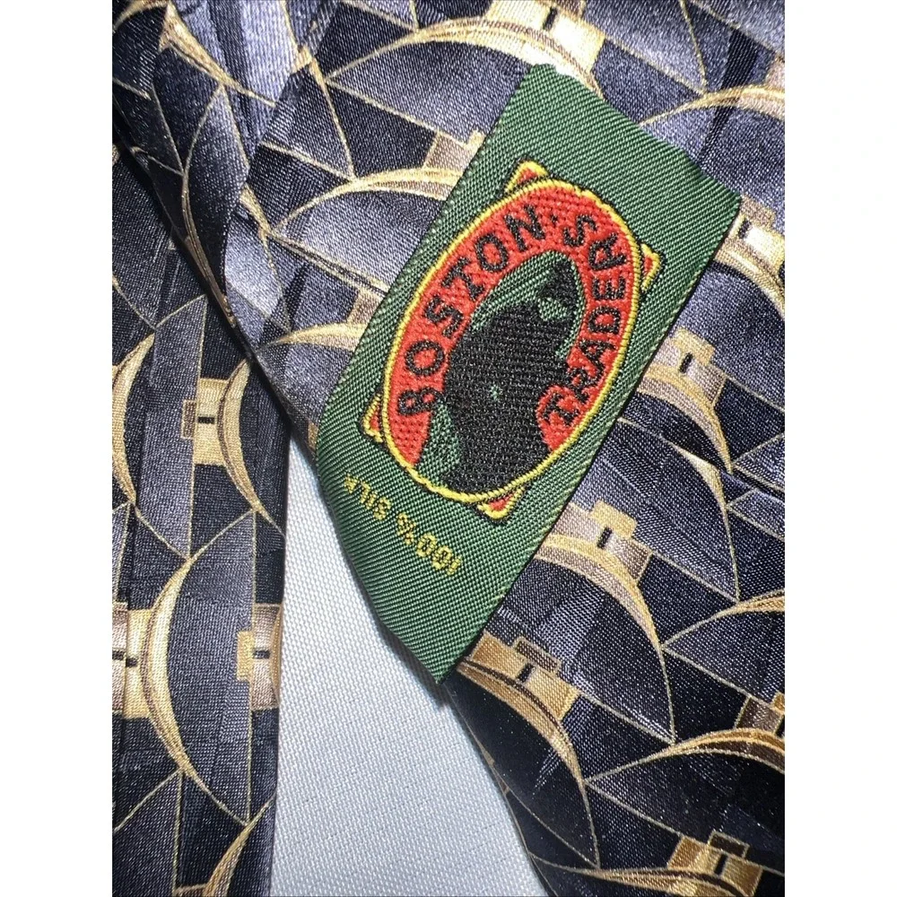 Boston Traders Blue 100% Silk Men's Neck‎ Tie Made In USA 436